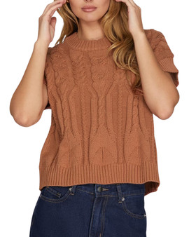 Cable Knit Drop Shoulder Top