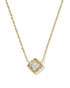Kendra Scott Mallory Crystal Short Pendant in Gold