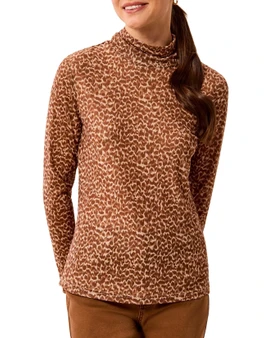 Animal Mesh Lined Top