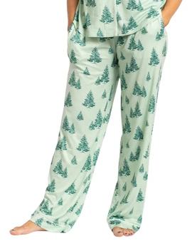 Christmas Tree Print Lounge Pants with Pockets