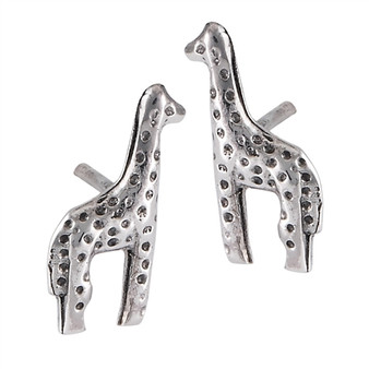 Sterling Silver Giraffe Stud Earring