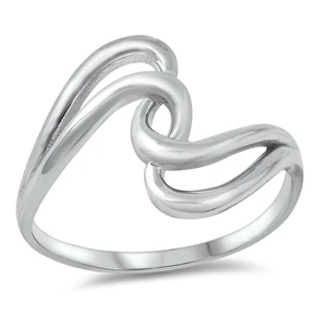 Double Swirl Wave Ring