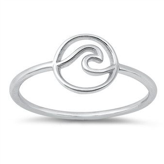 Round Cutout Wave Ring