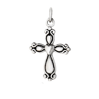 Sterling Silver Ornate Cross Pendant