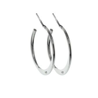 25mm Flat Hoop Earrings