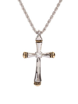 18" Canias Collection Single Row Cross with Chain