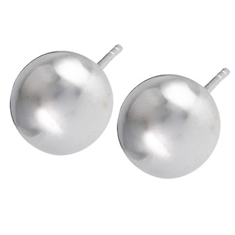 Sterling Silver Ball Stud Earrings - 10mm