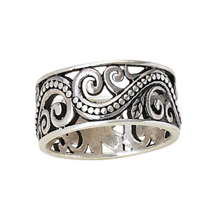 Scrolling Filigree Band Ring