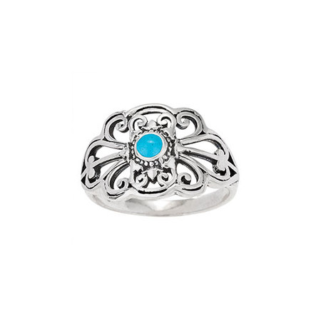 Ornate Scrolling Turquoise Ring Ornate Scrolling Turquoise Ring