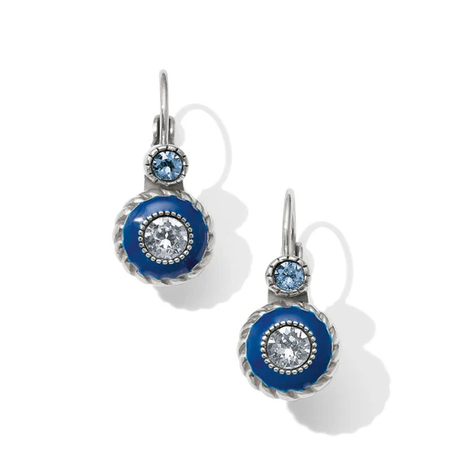 Halo Eclipse Leverback Earrings - Blue