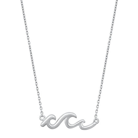 Sterling Silver Triple Wave Necklace