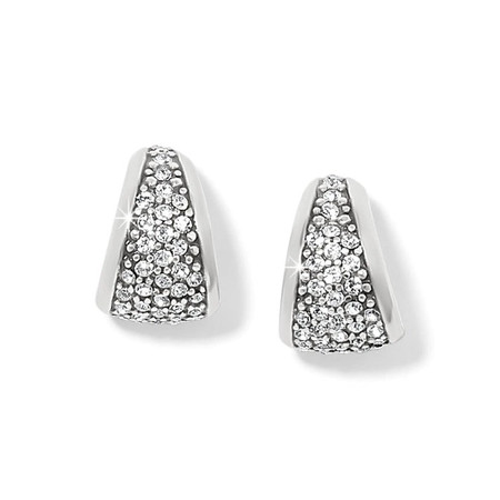 Meridian Small Hoop Earrings - Silver CZ