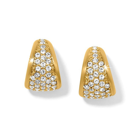 Meridian Small Hoop Earrings - Gold CZ