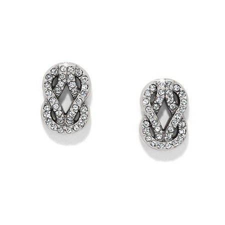 Interok Harmony Luxe Post Earrings - Silver CZ