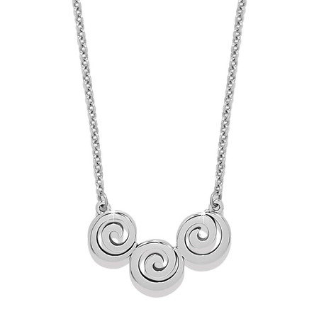 Vertigo Spiral Trio Necklace - Silver