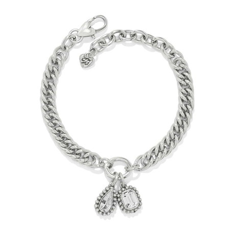 Twinkle Luxe Charm Link Bracelet - Silver CZ
