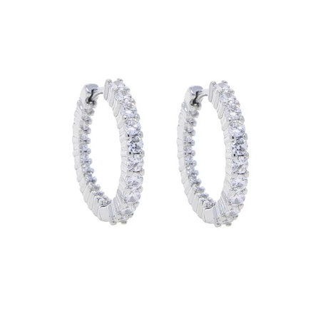CZ Inside-Out Hoop Earrings