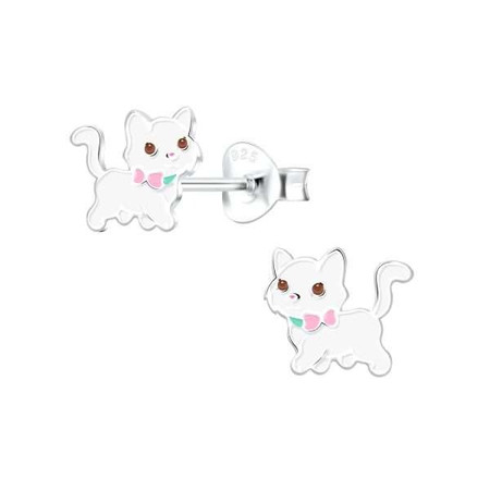 Kitty Stud Earrings – Sterling Silver