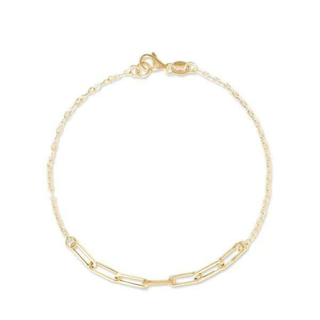 Gold Mixed Chain Link Bracelet