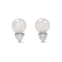 Classic Pearl & CZ Stud Earrings