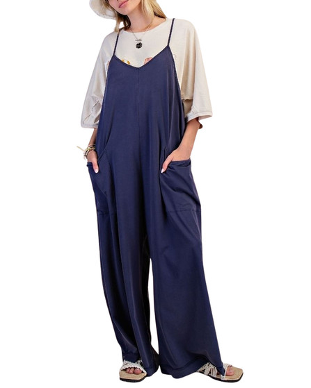 Mineral Wash Comfy Pocket Jumpsuit
