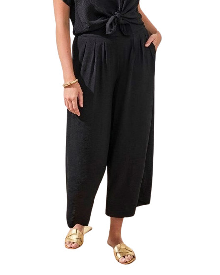 Airflow Pleated Pants with Elastic Waistband