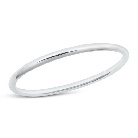 Sterling Silver Smooth Tube Bangle Bracelet