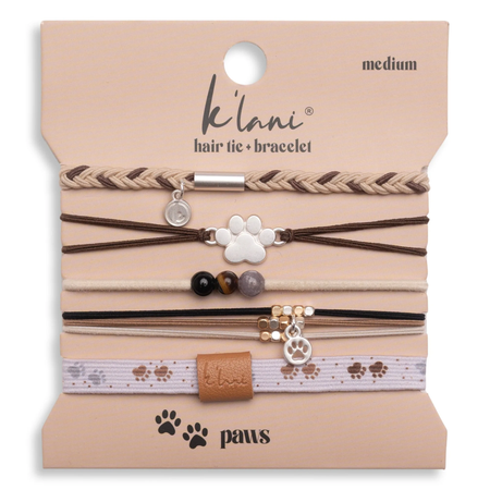 Paws - Hair Tie Bracelets - Brown