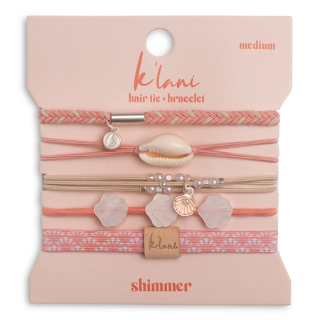 Shimmer - Hair Tie Bracelets - Pink
