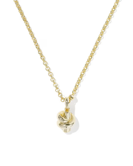 Parker Knot Short Pendant Necklace - Gold