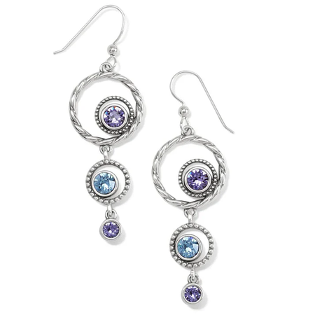 Halo Radiance French Wire Earrings - Silver