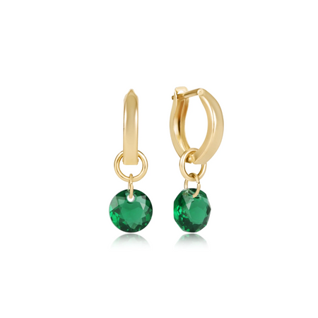 Reflection Charm Hoop Earrings - May