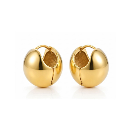 Vale Dome Huggie Hoop Earrings