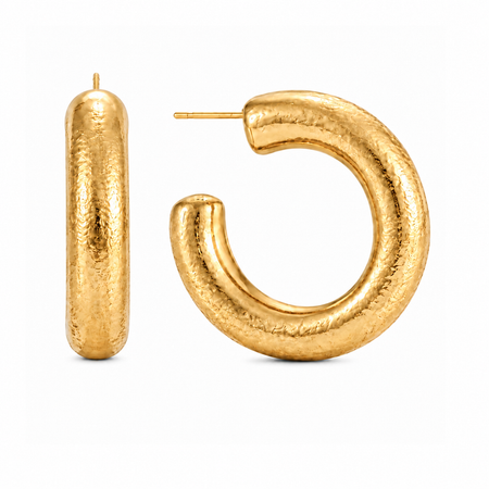 Ellie Vail Donni Large Brushed Tube Hoop Earrings