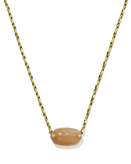 Kendra Scott Elisa Riveted Short Pendant Necklace in Vintage Gold