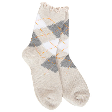 World's Softest Socks Mini Argyle Ruffle Crew Socks