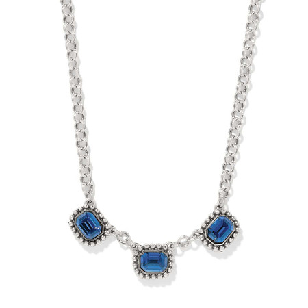 Twinkle Luxe Trio Blue Necklace in Blue