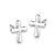 Small High Polish Cross Stud Earrings Small High Polish Cross Stud Earrings