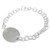Link Bracelet with Engravable Oval Disk Link Bracelet with Engravable Oval Disk
