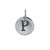 Round Stamped P Pendant