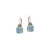 Anvil Square Cut French Wire Earrings - Aqua Anvil Square Cut French Wire Earrings - Aqua