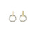 Cordão Circle LG Door knocker Post Two Tone Earrings