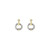 Cordão Circle Door knocker Post Two Tone Earring