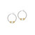 Pearl Hoop Earring Small - Rhodium