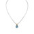 Beijos Cushion Cut Pendant Necklace - Aqua