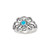 Ornate Scrolling Cutout Ring with Turquoise Center Ornate Scrolling Cutout Ring with Turquoise Center