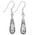Open Scroll Teardrop Dangle Earrings