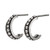 Dotted Post Stud Hoop Earrings Dotted Post Stud Hoop Earrings
