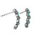 Turquoise Beaded Wavy Bar Post Earrings