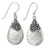 Hammered Teardrop Earrings with Beaded Filigree Accent